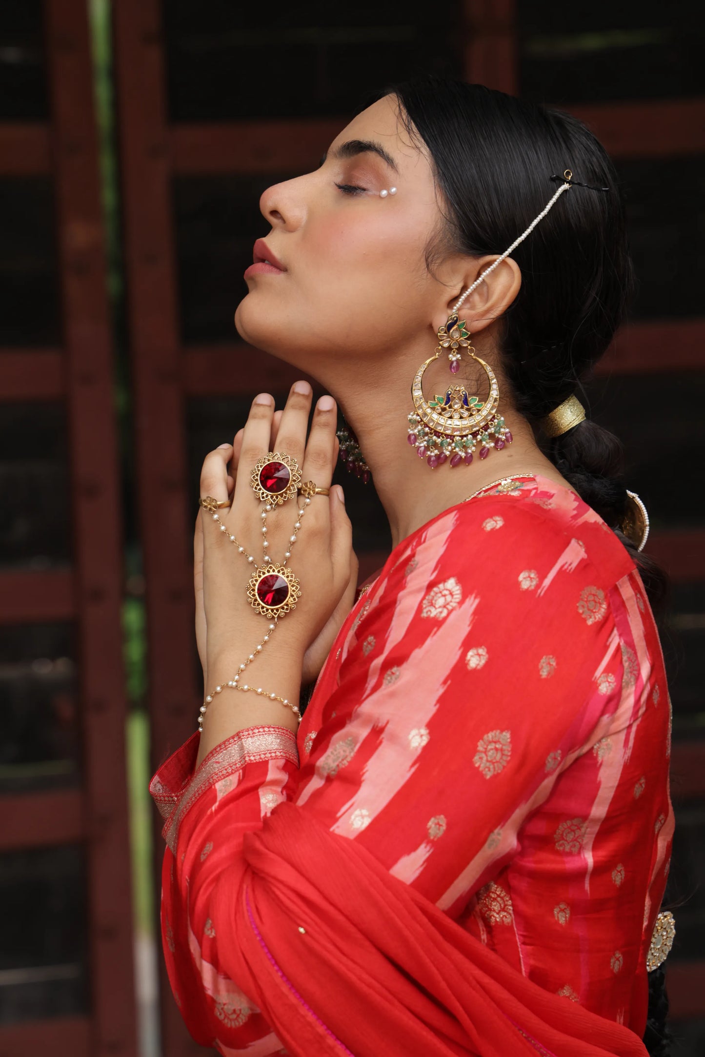 Moor Polki Chandbali