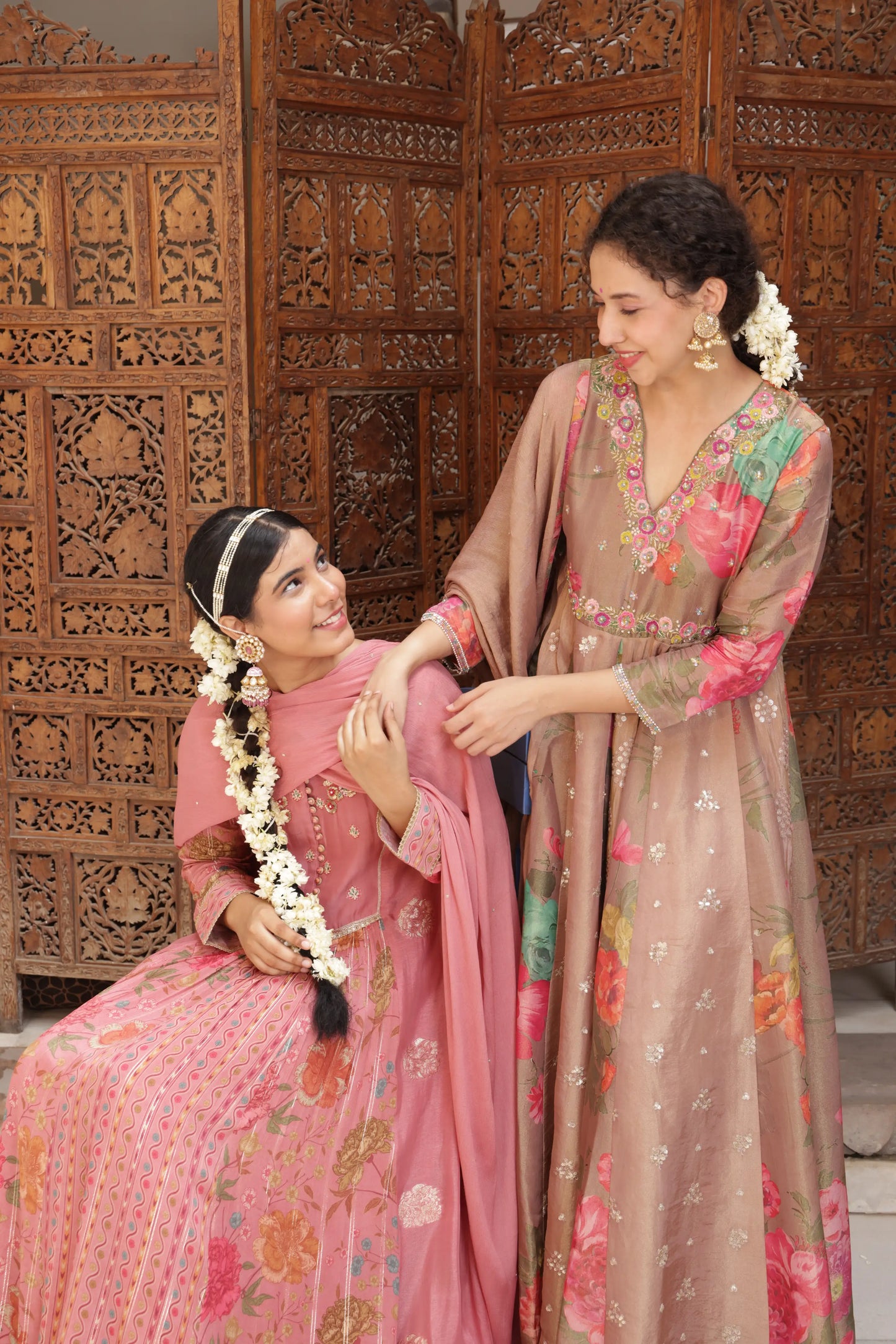 Polki Studs With Three Jhumki