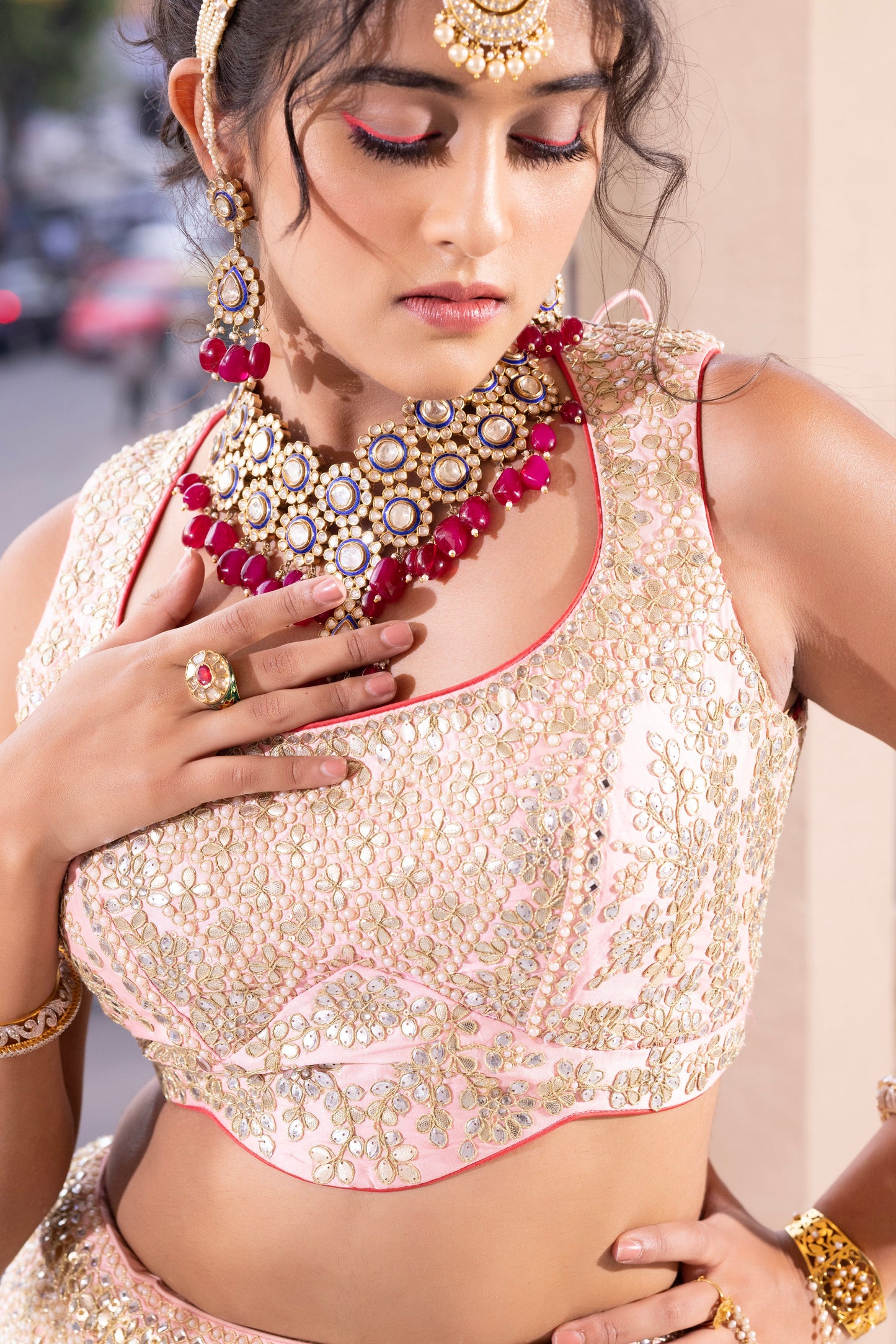 Polki Dahlia Choker Set