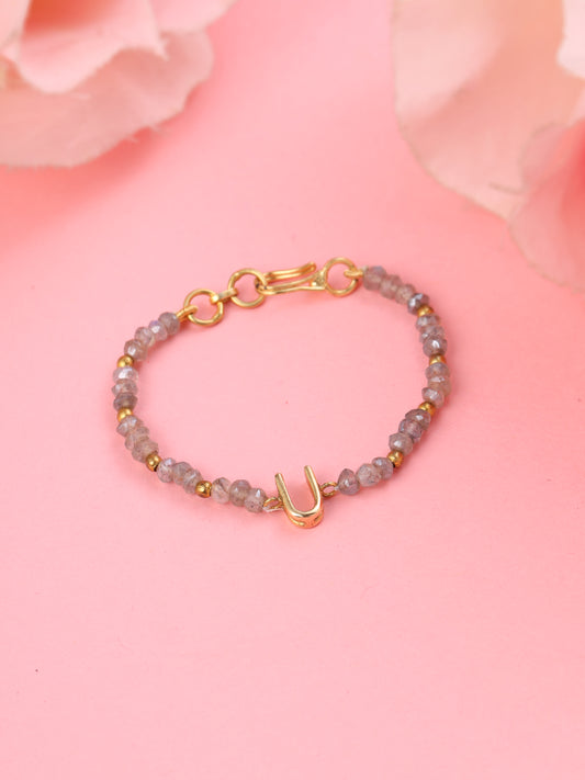 "U" Initial Bracelet