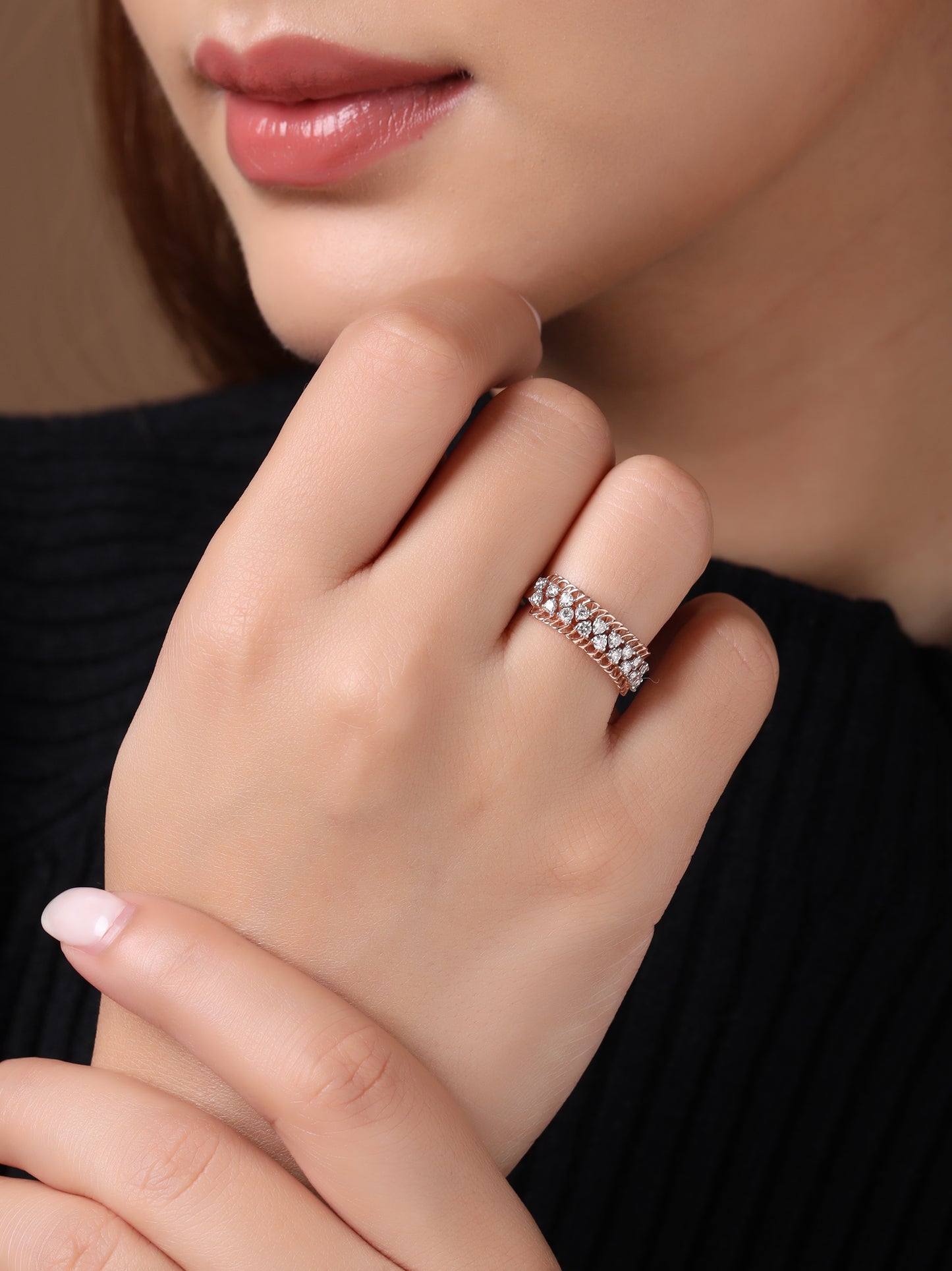 Cluster Diamond Forever Ring Band