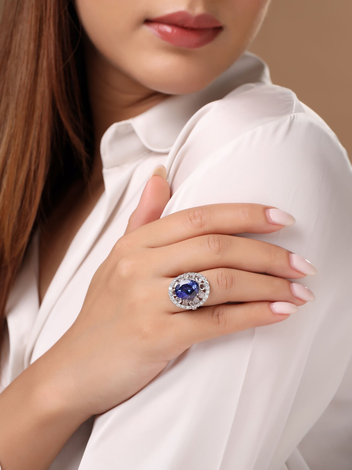 Mererani Tanzanite Rosecut Ring