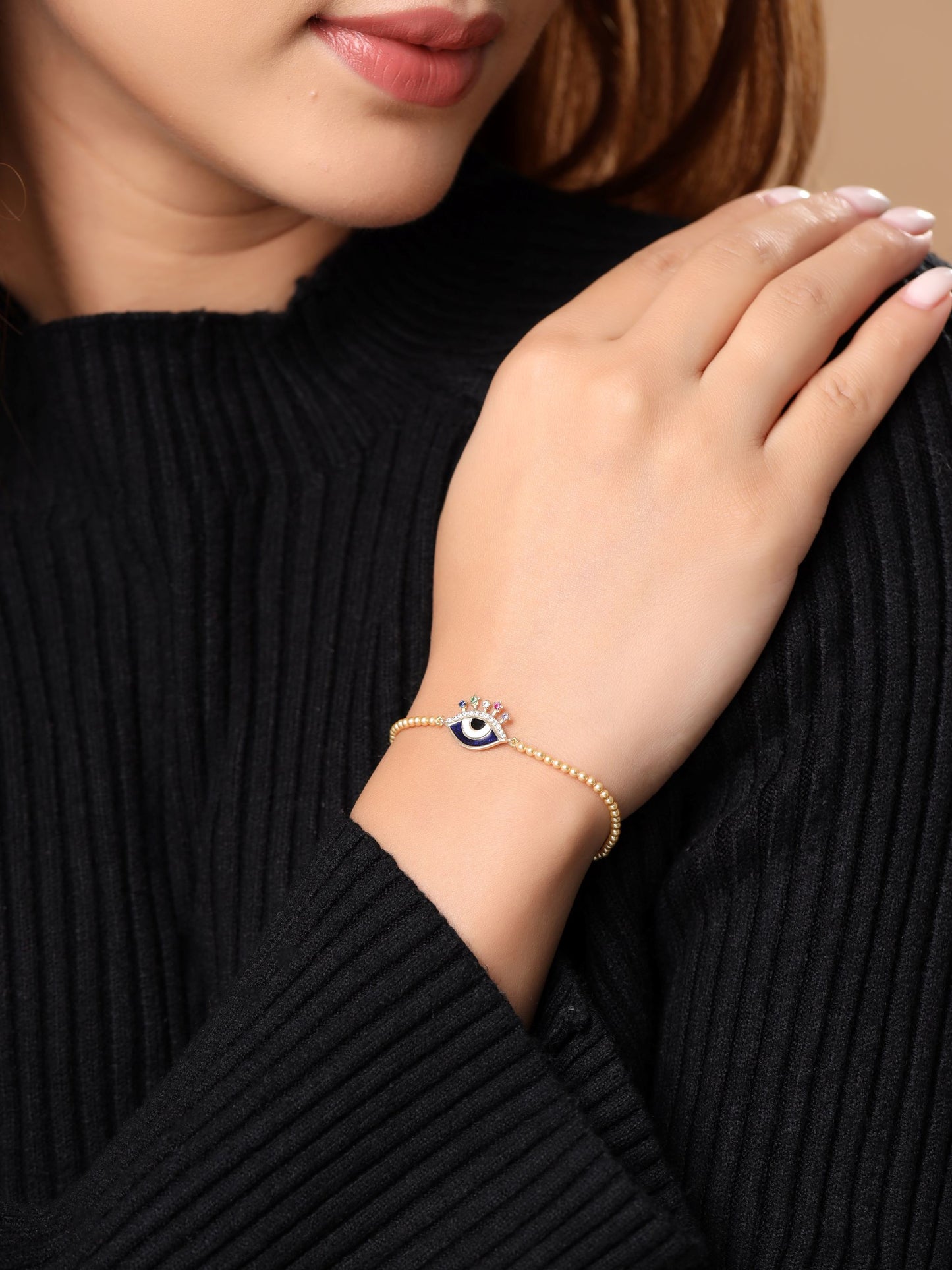 Evil Eye with Swarovski Pearls Bracelet