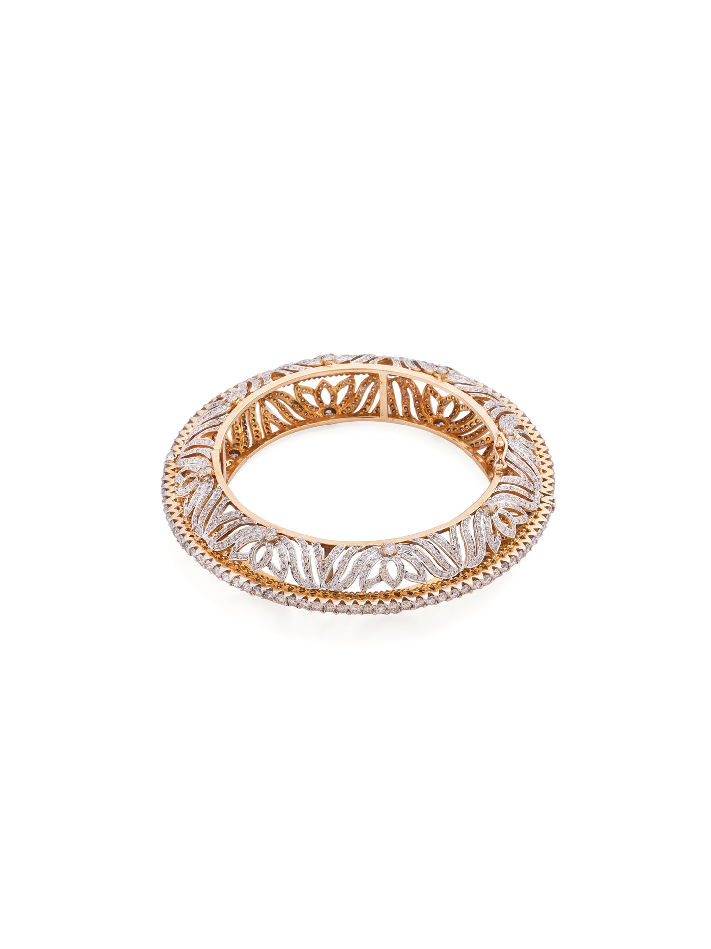 Lotus Diamond Bangle