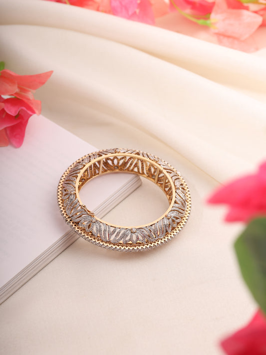 Lotus Diamond Bangle