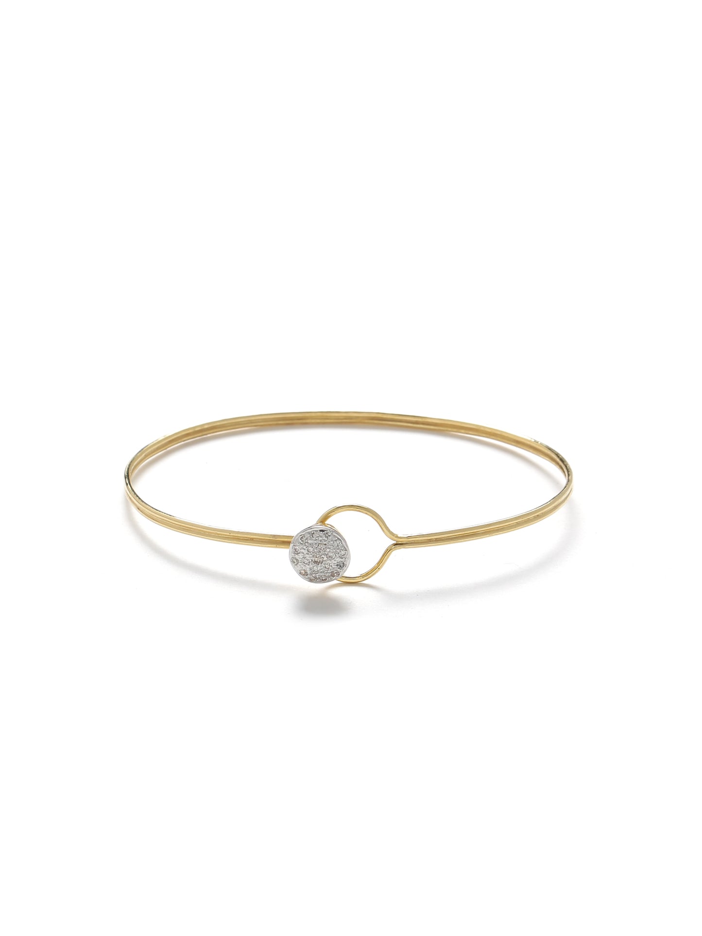 14KT Yellow Gold Diamond Wire Bracelet