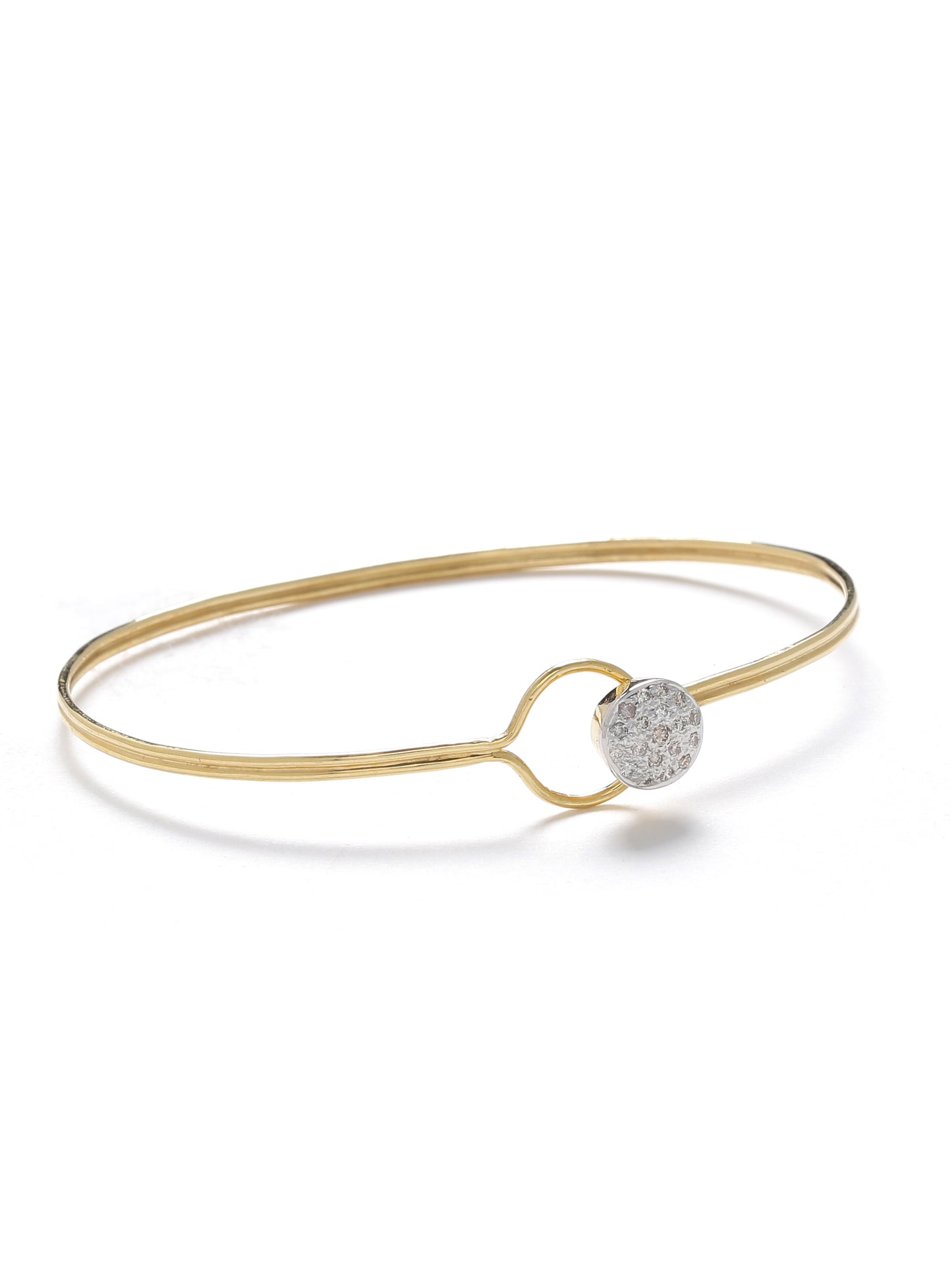14KT Yellow Gold Diamond Wire Bracelet