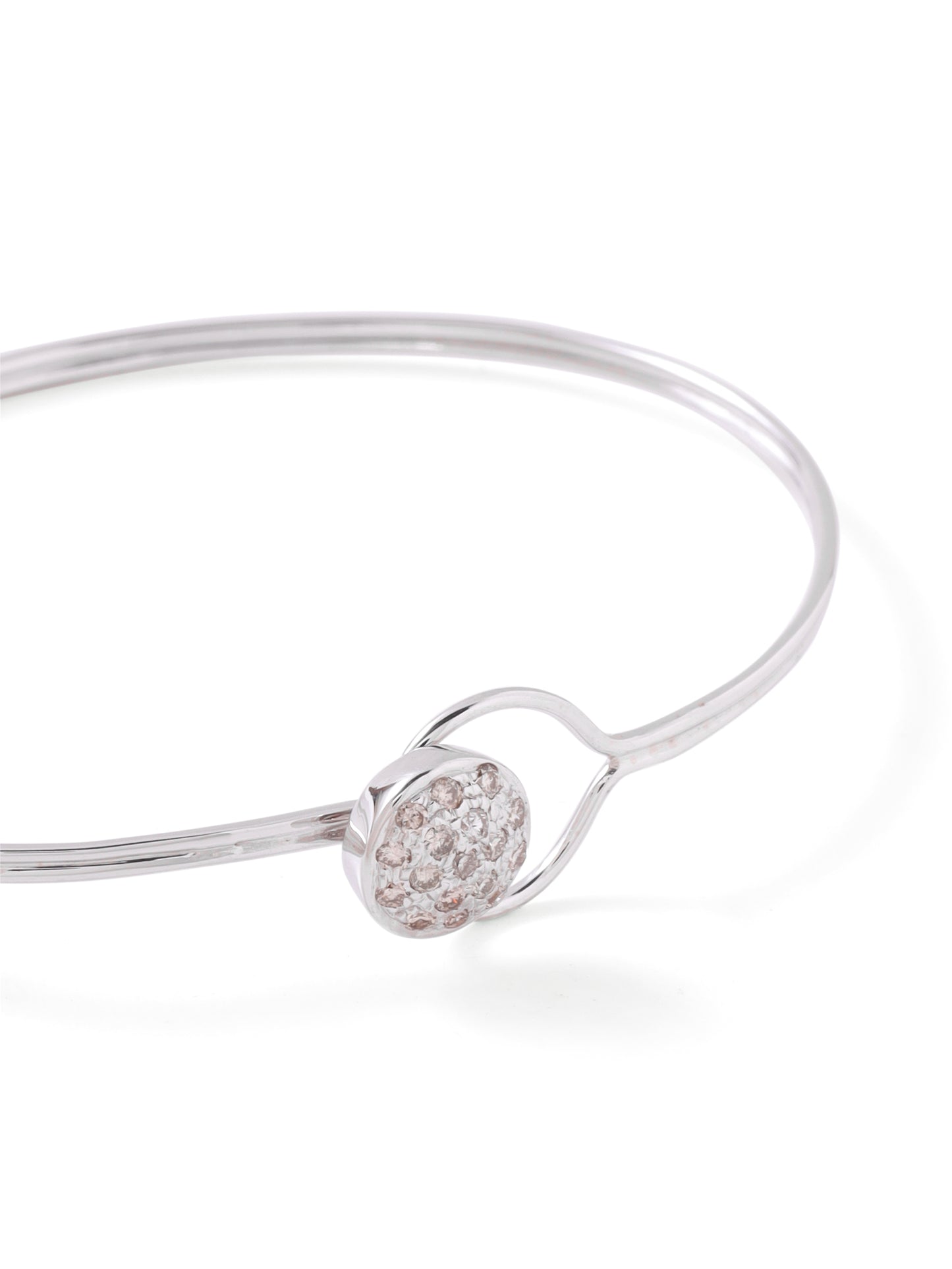 14KT White Gold Diamond Wire Bracelet
