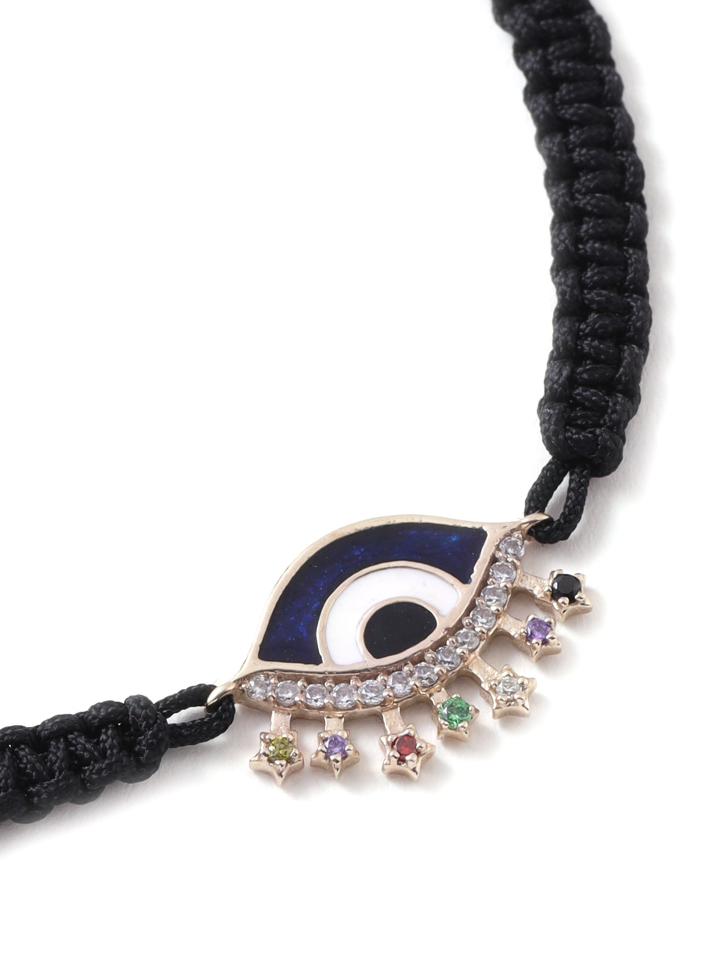 The Basic Evil Eye with Black Macrame Thread