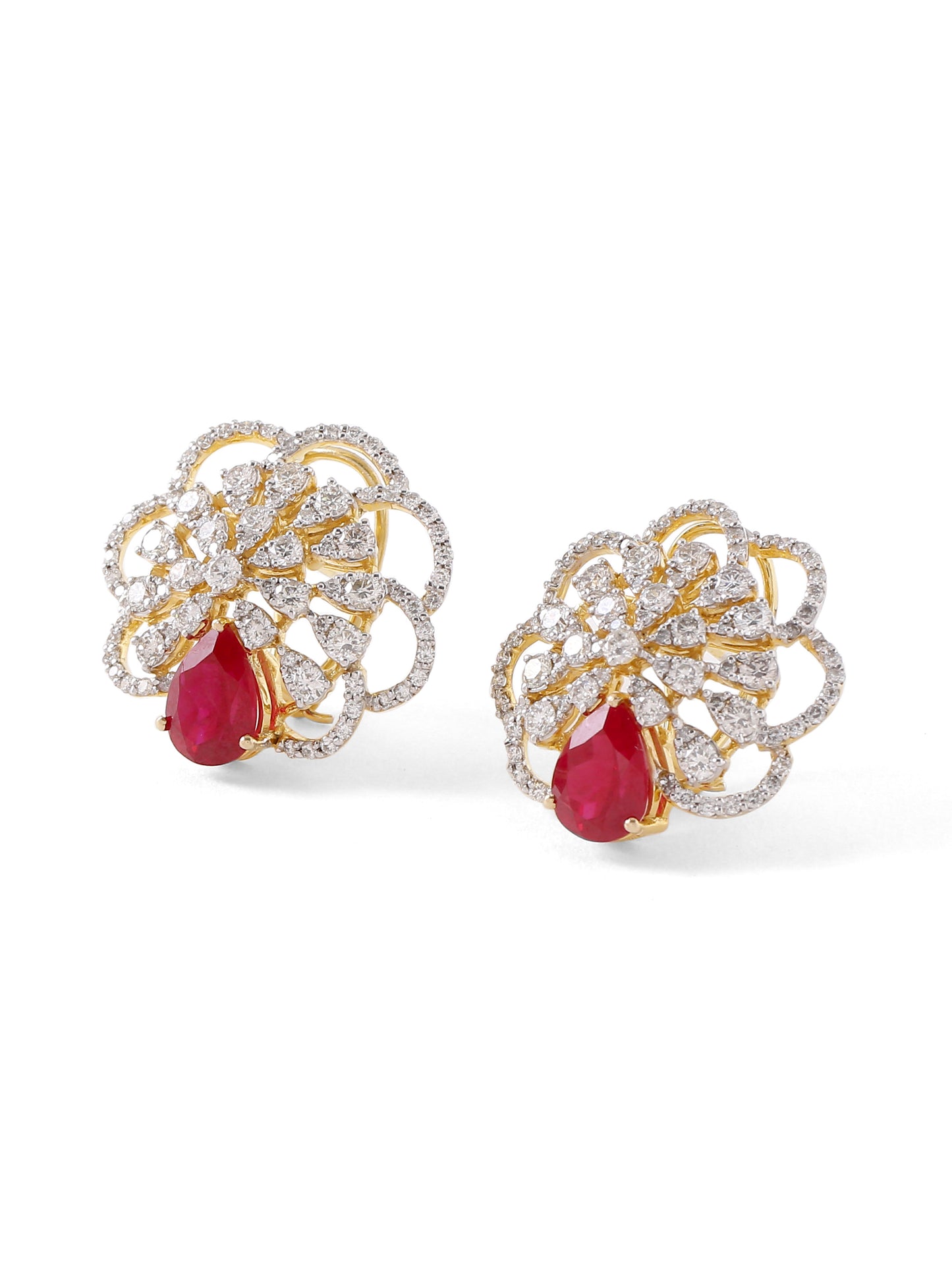 Diamond Rose Fleur Studs