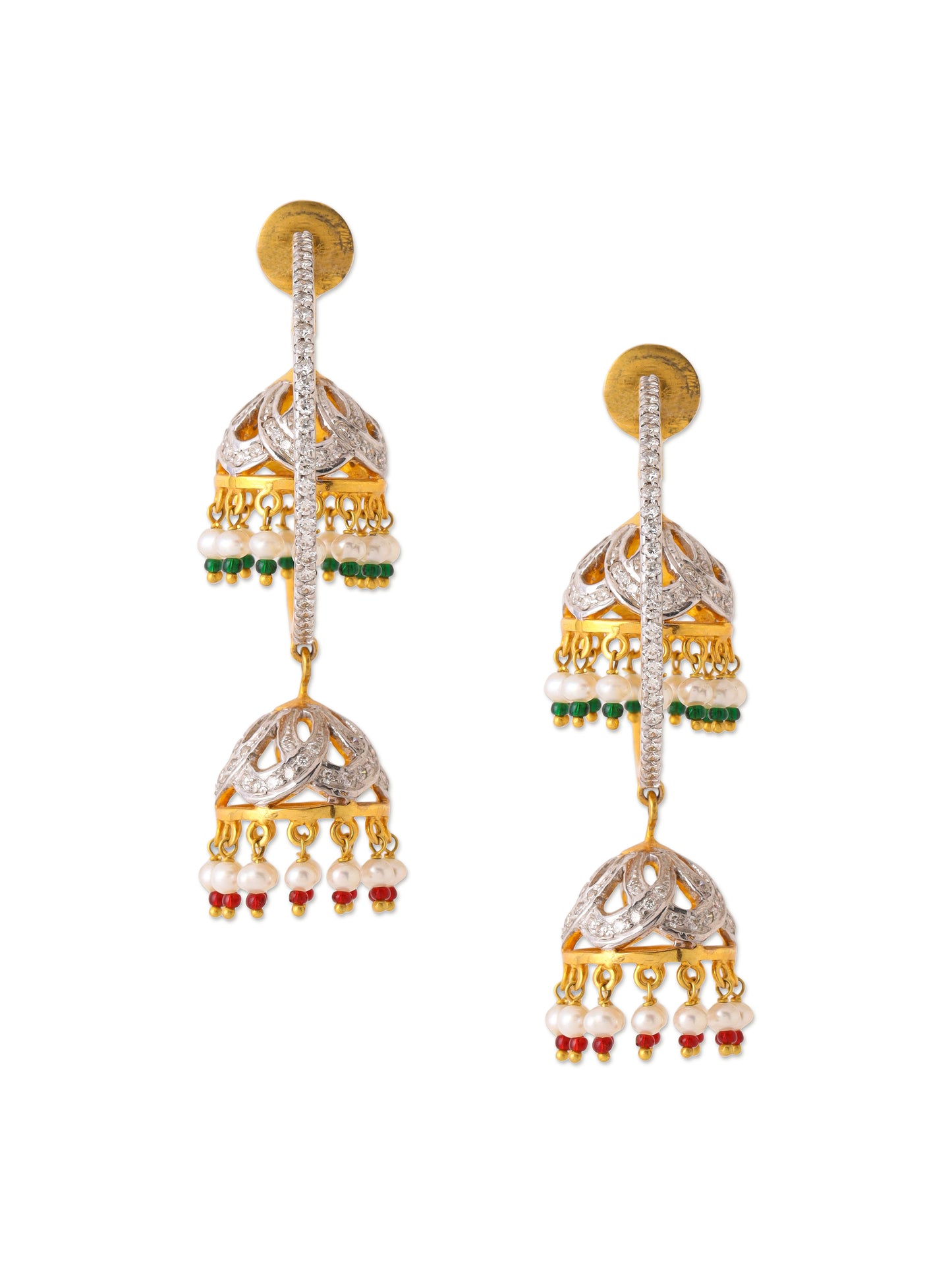 Diamond Divine Double Jhumkhi