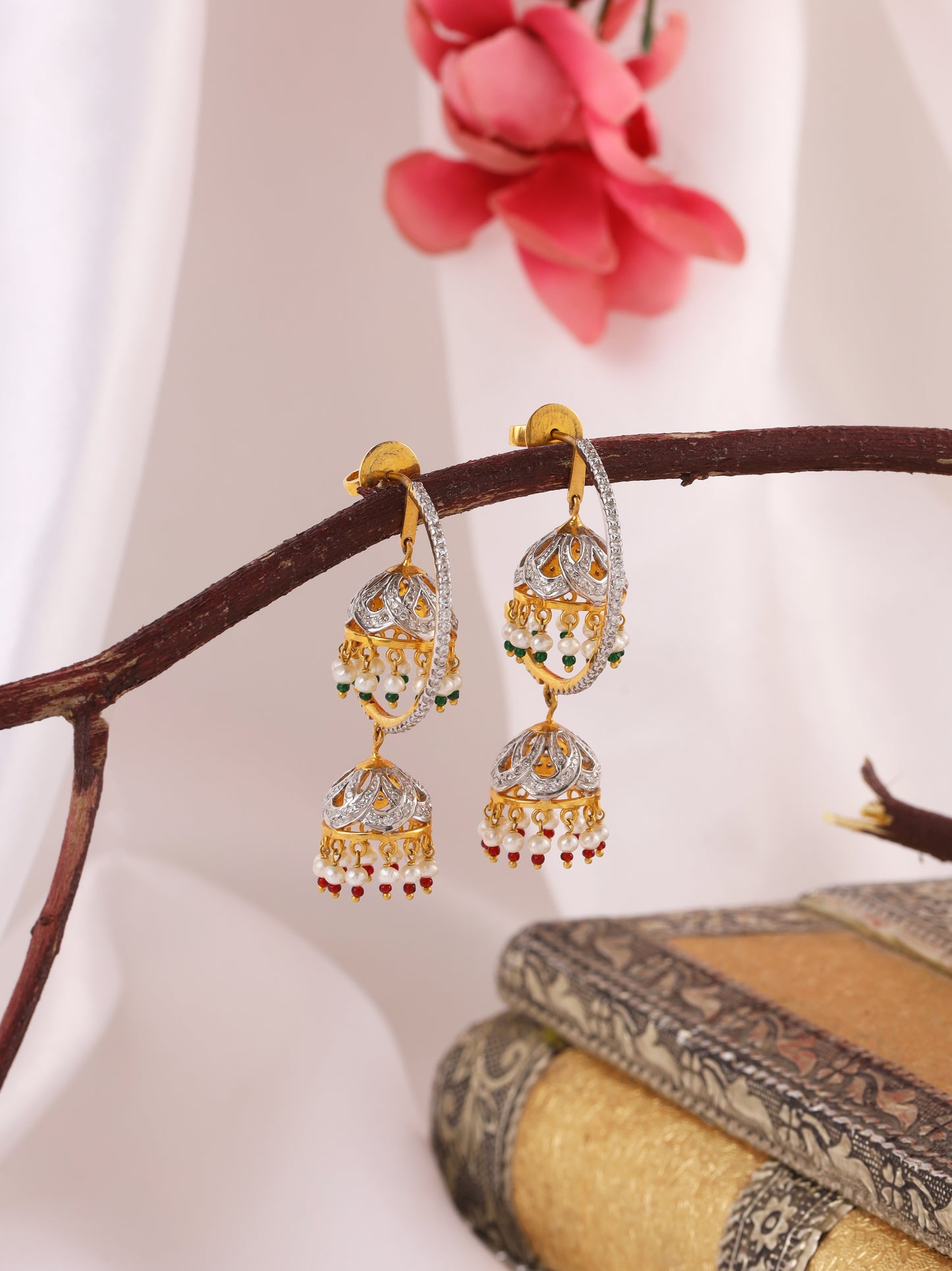 Diamond Divine Double Jhumkhi