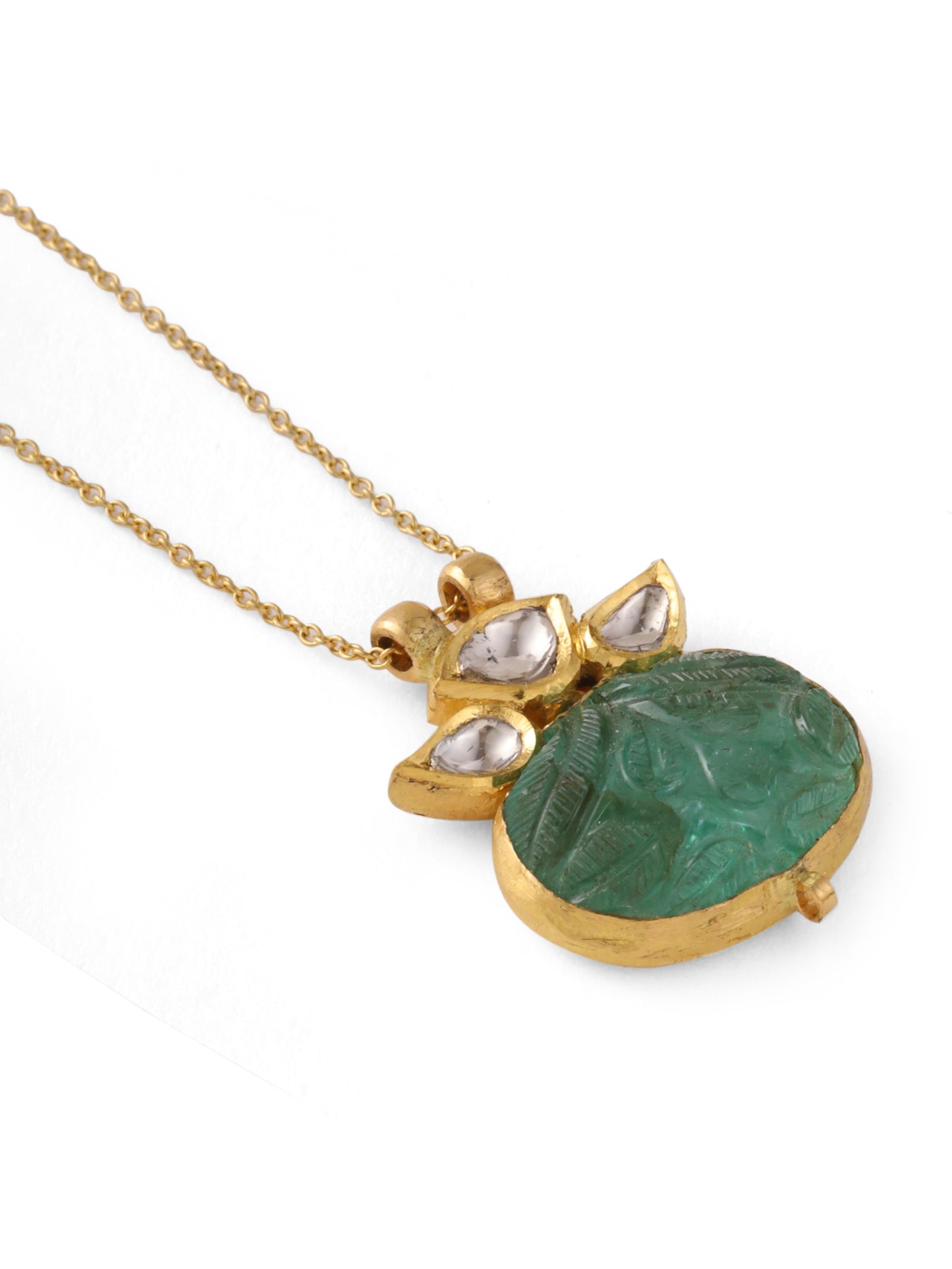 Emerald Forest Polki Necklace