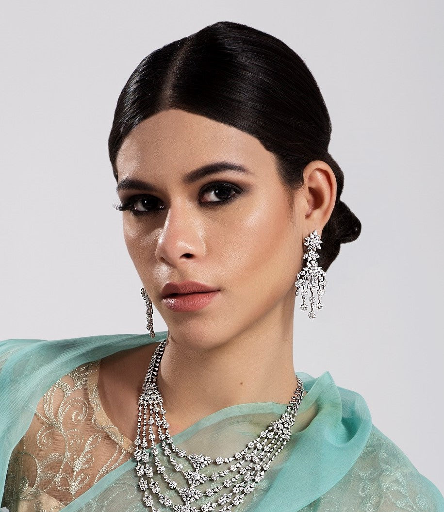 Five Layered Diamond Earring