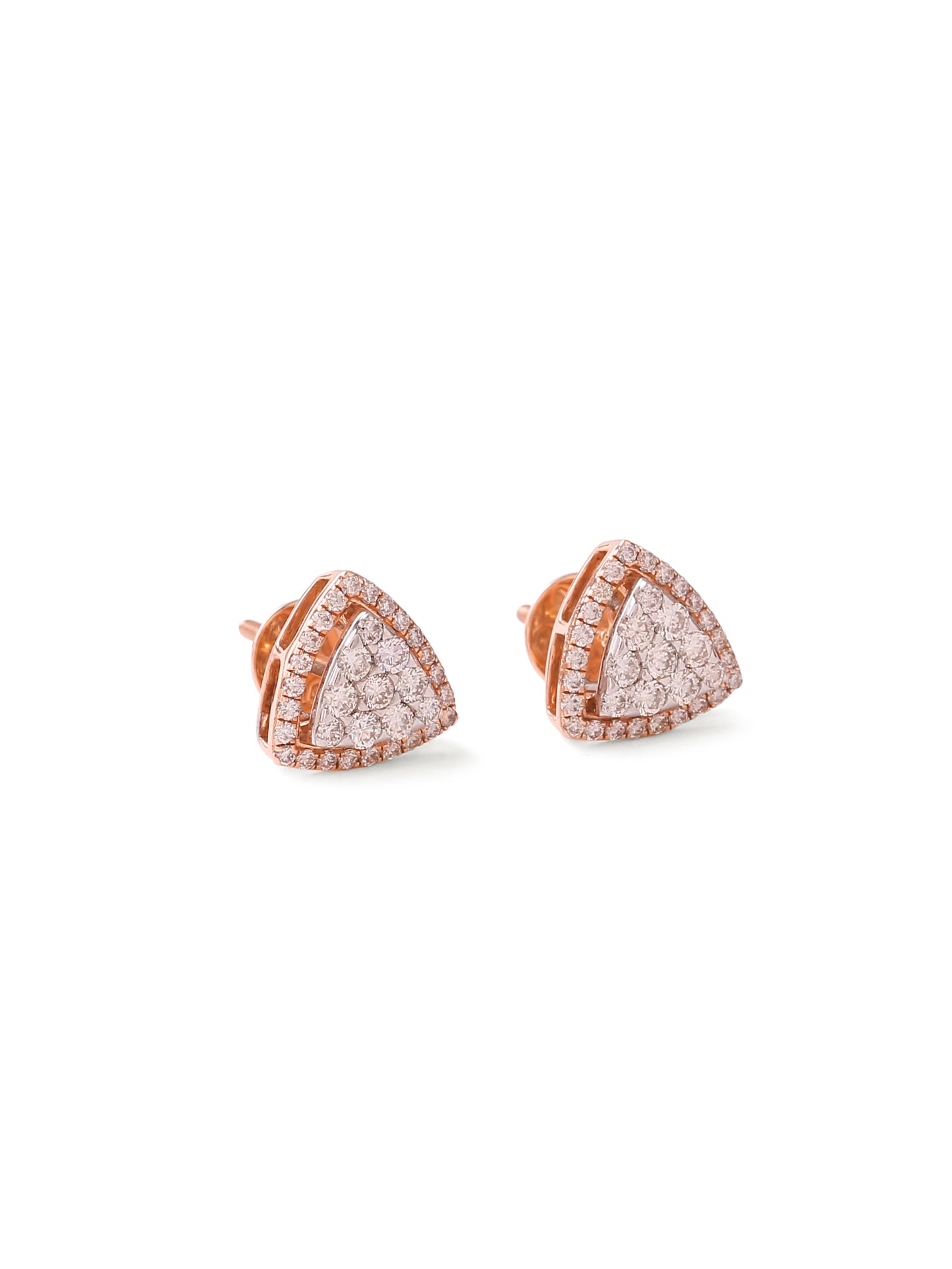 Rose Gold Triangle Earring