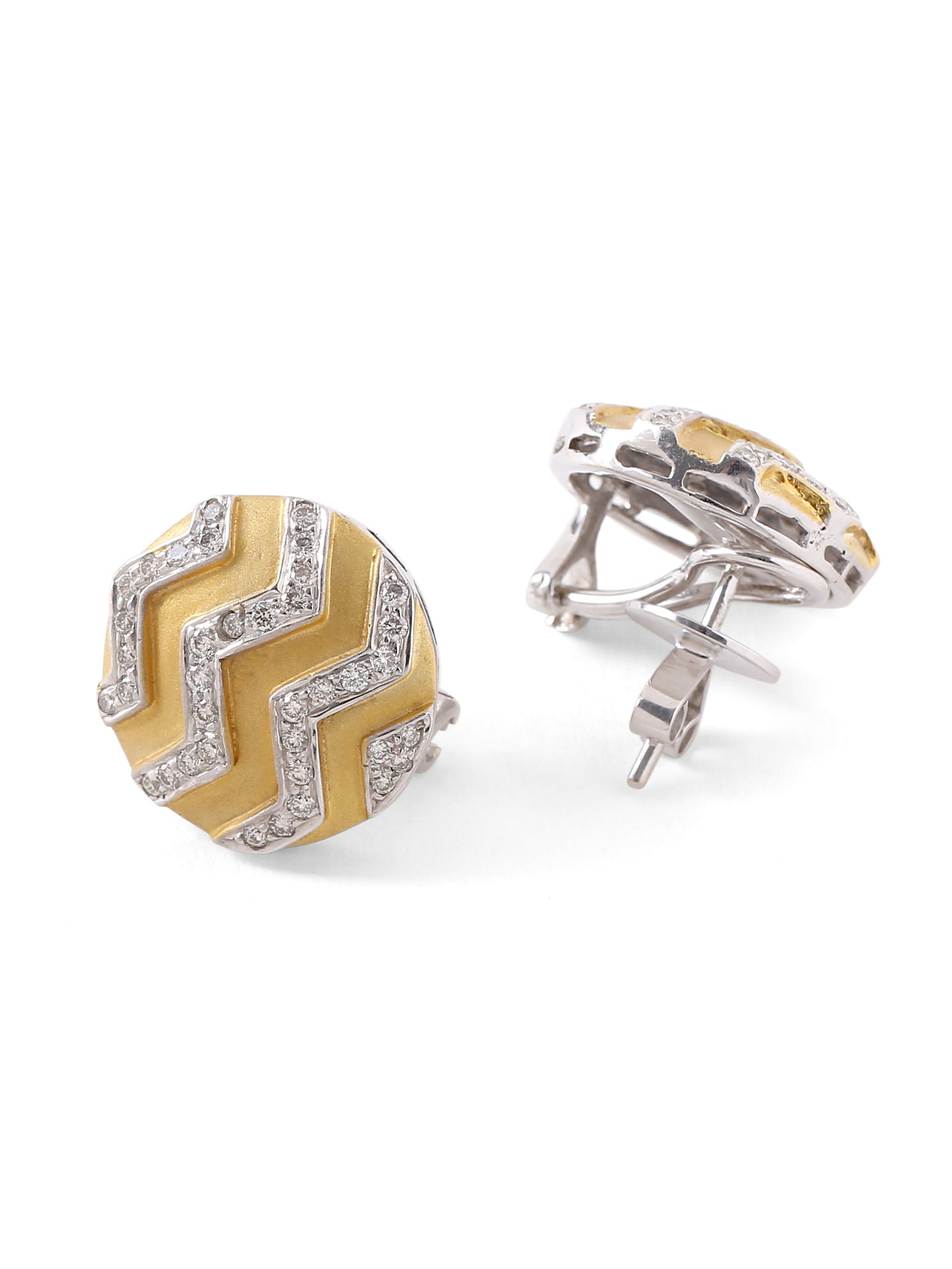 Diamond Chevron Studs
