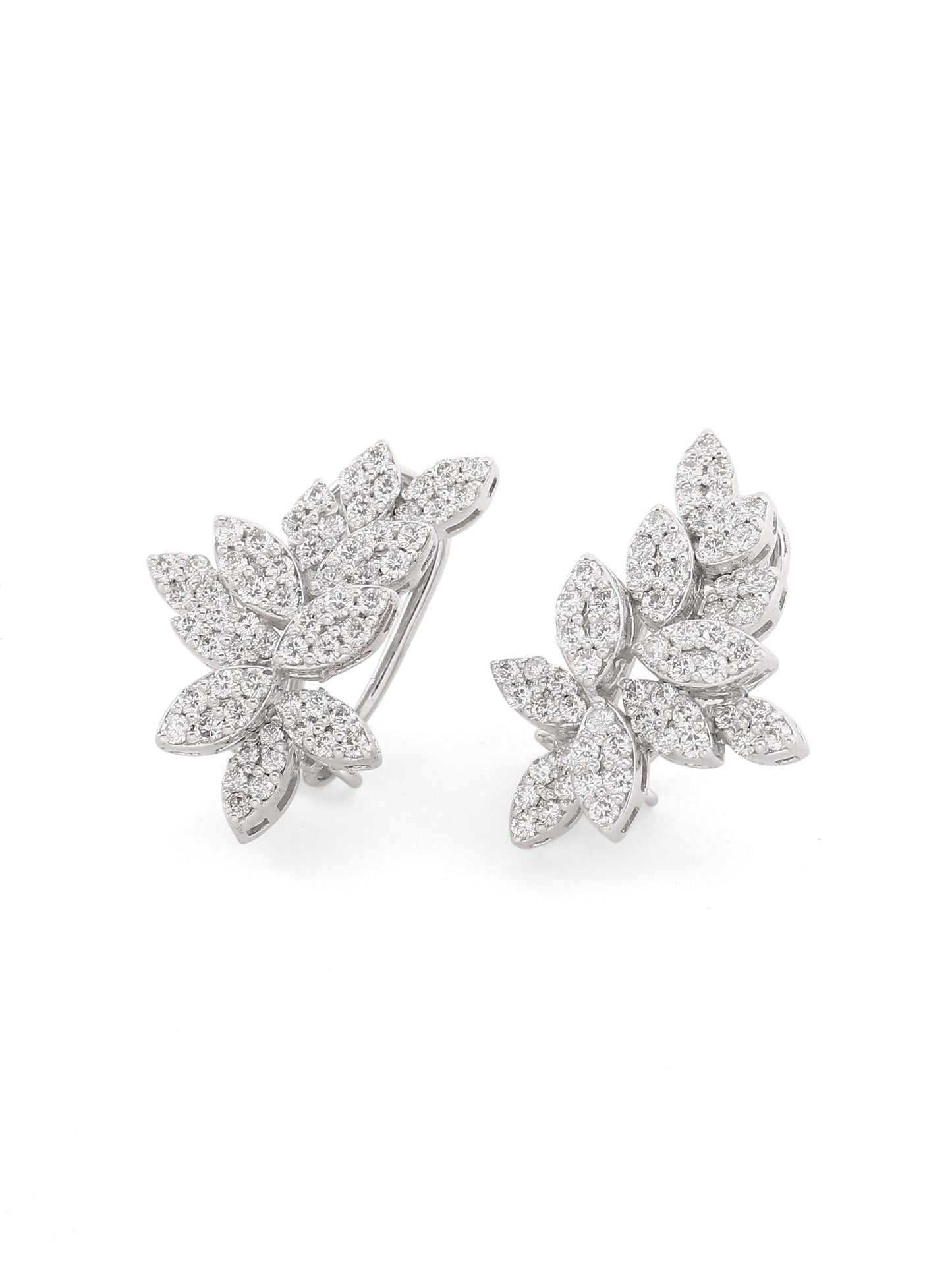 Diamond Petals Stud Earrings