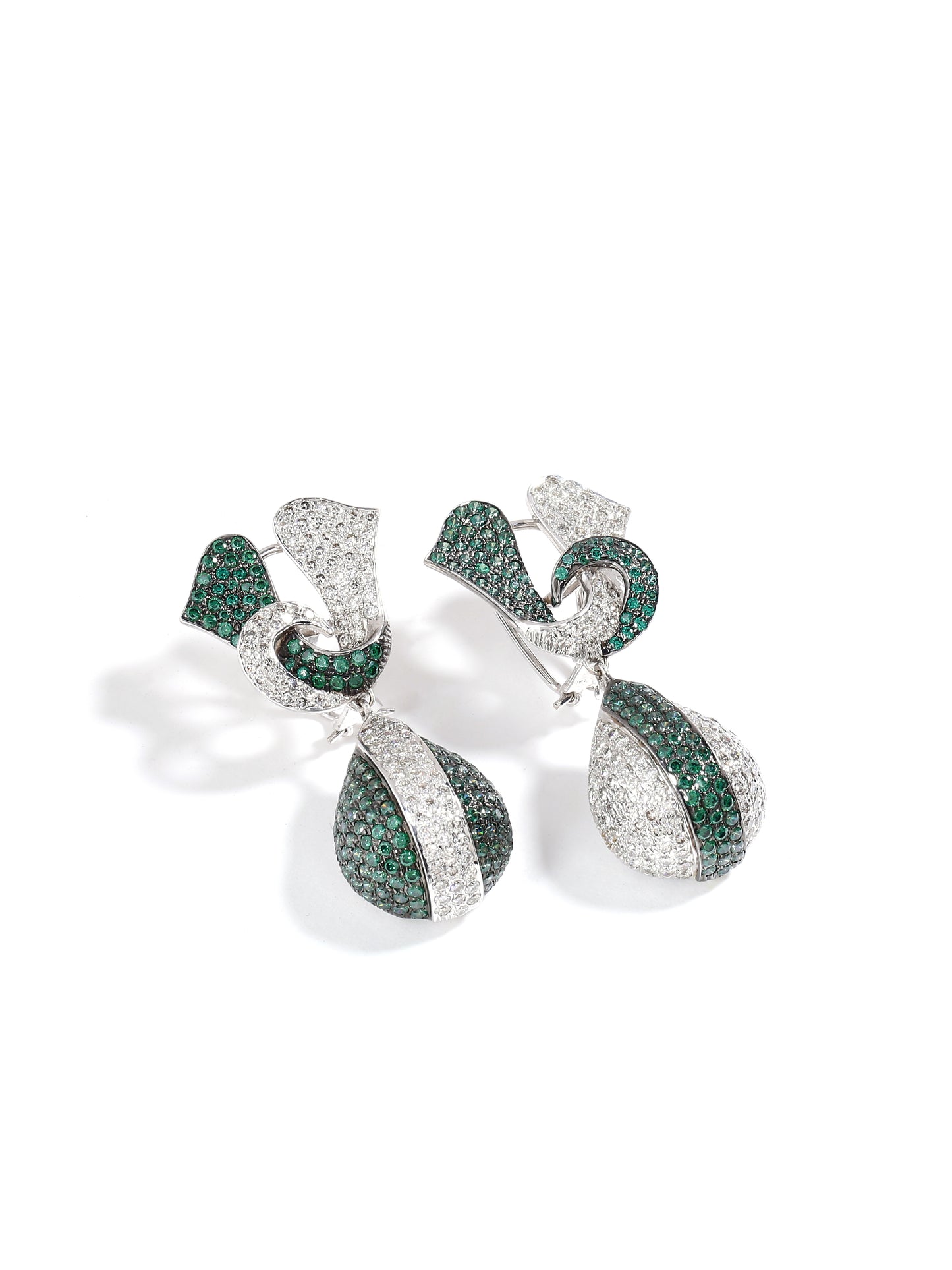 Diamond Tsavorite Earrings