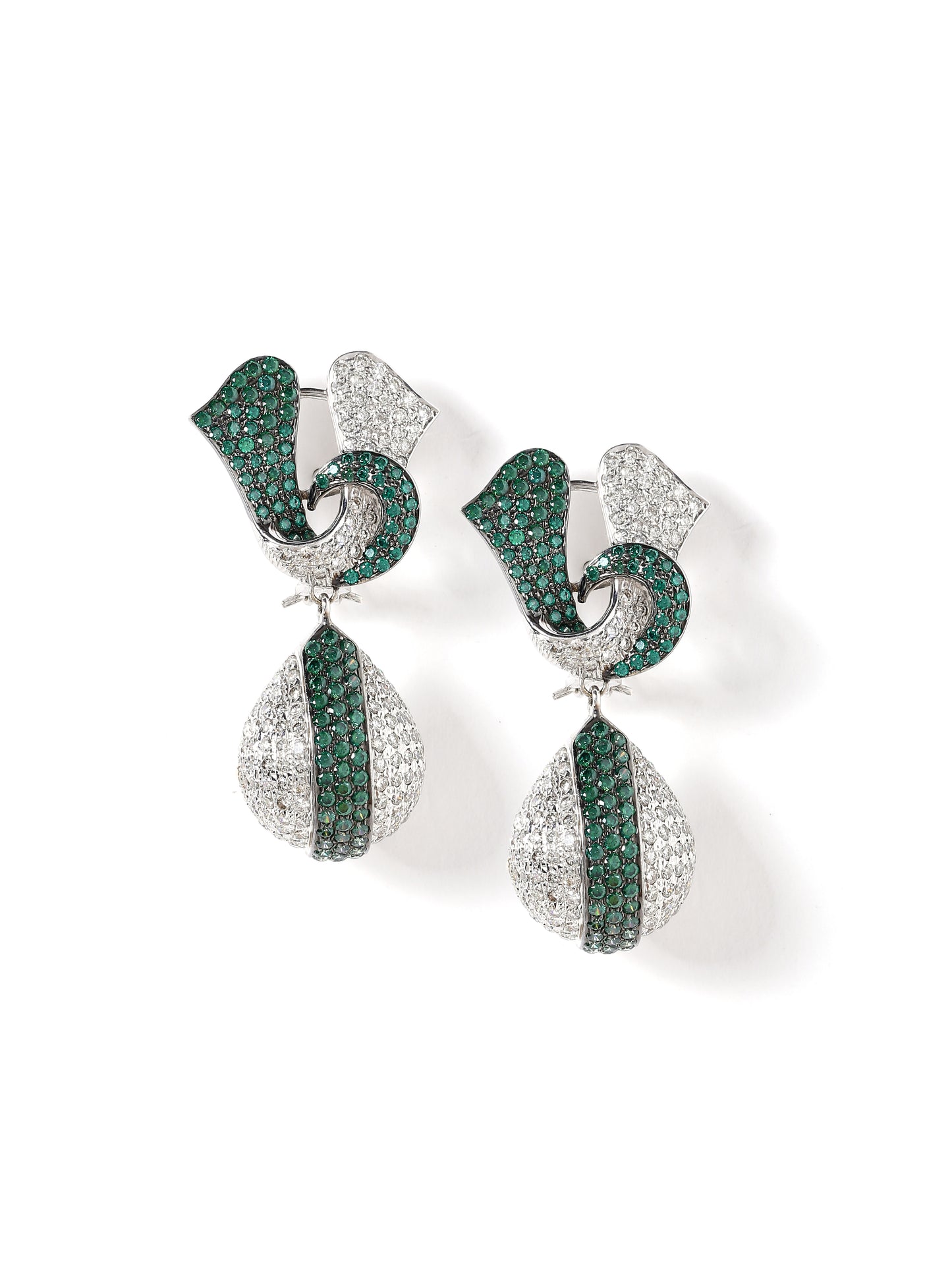 Diamond Tsavorite Earrings