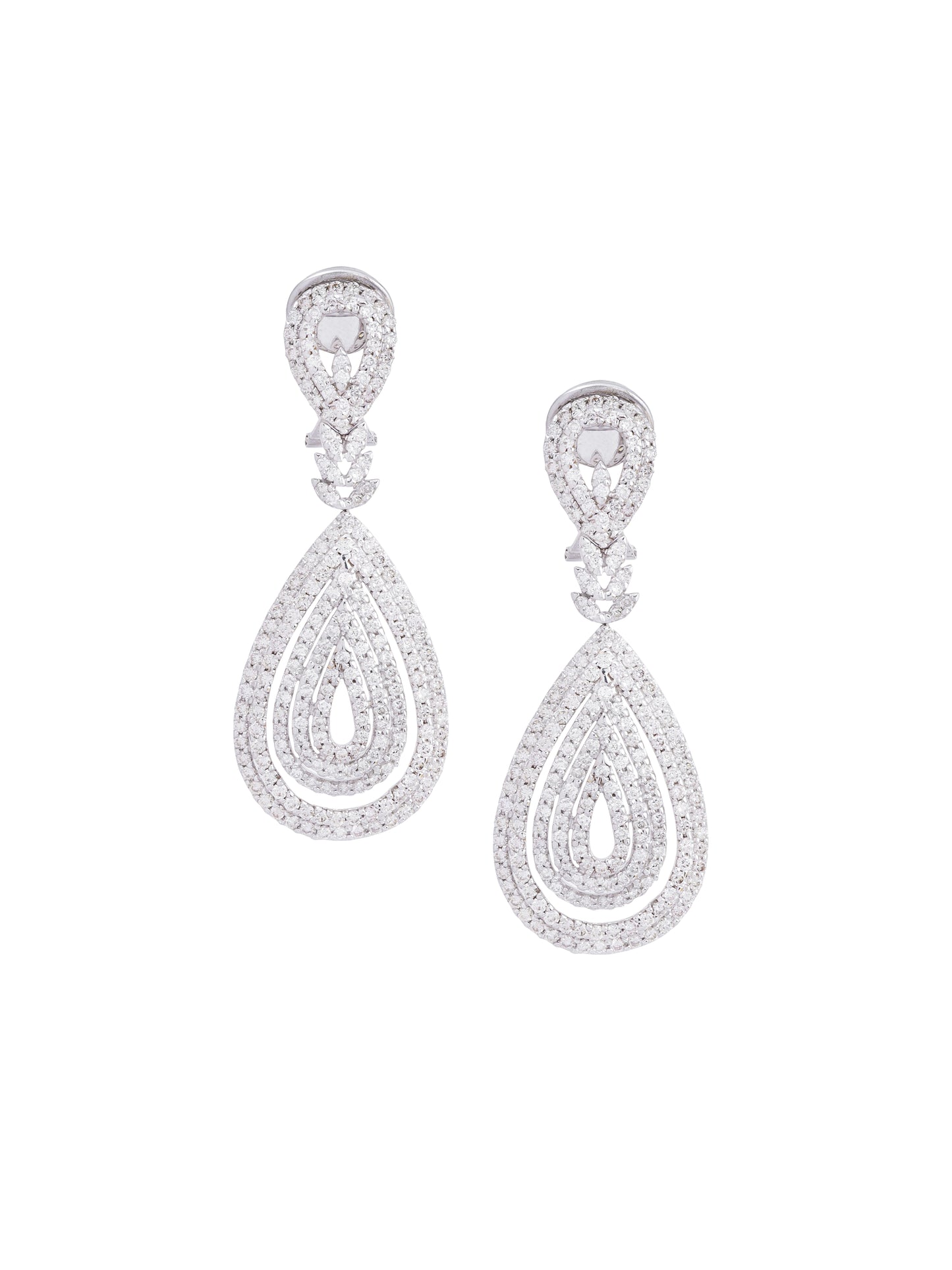 Diamond Glare Drop Earrings