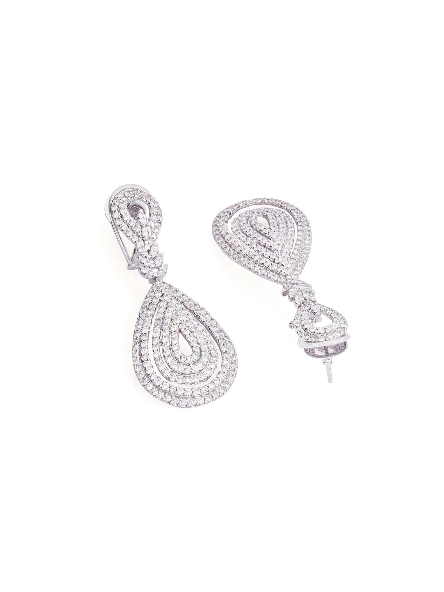 Diamond Glare Drop Earrings