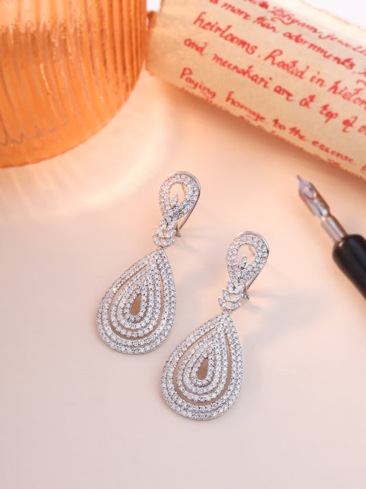 Diamond Glare Drop Earrings