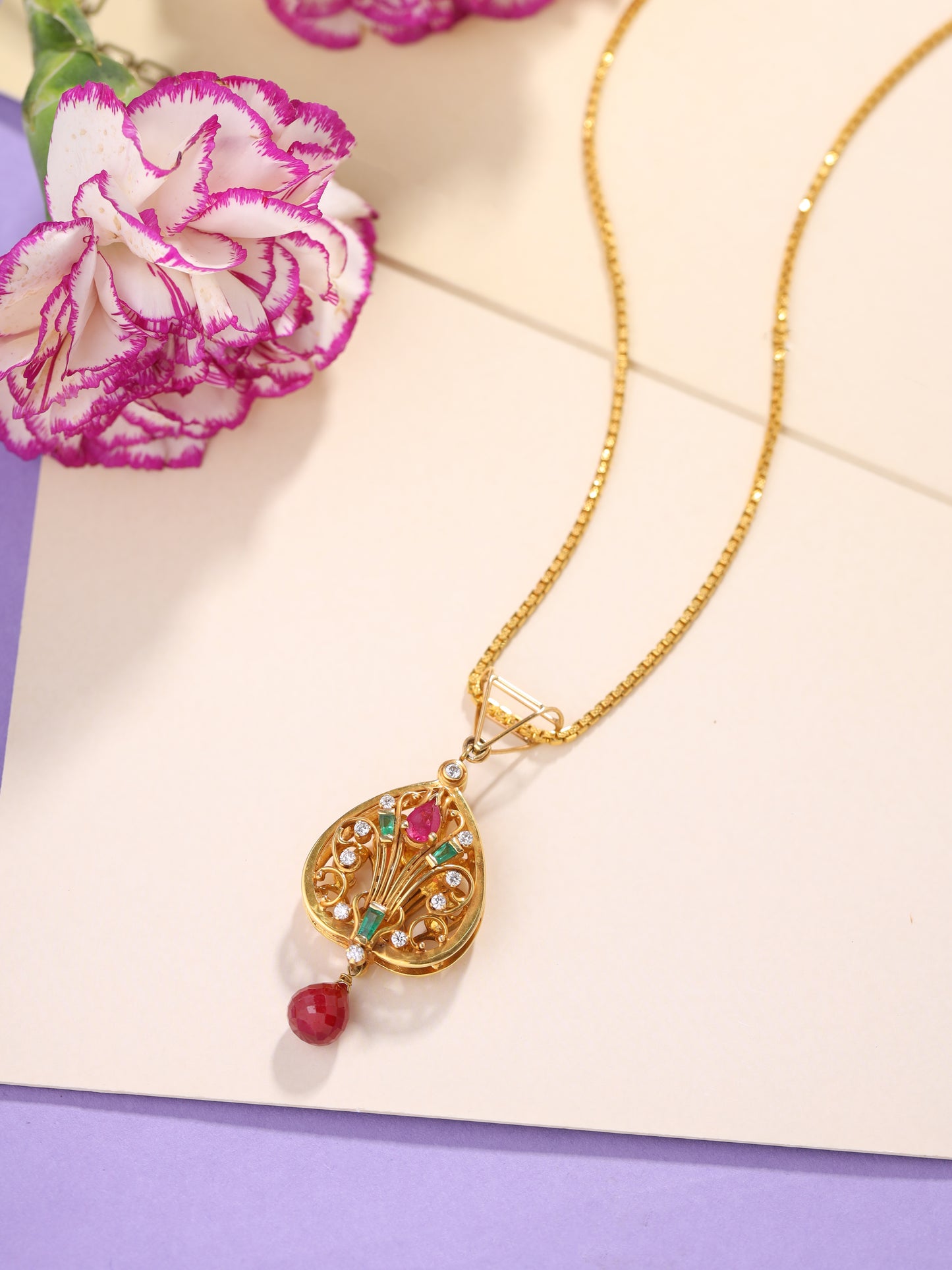 Gold Lattice Pendant