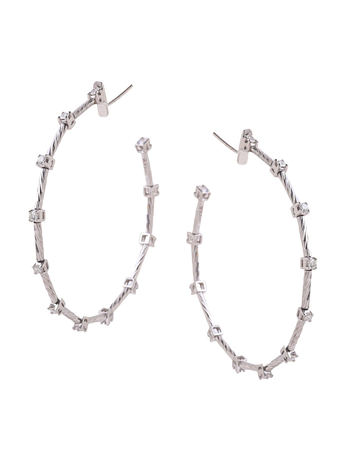 Celestial Gleam Diamond Hoops