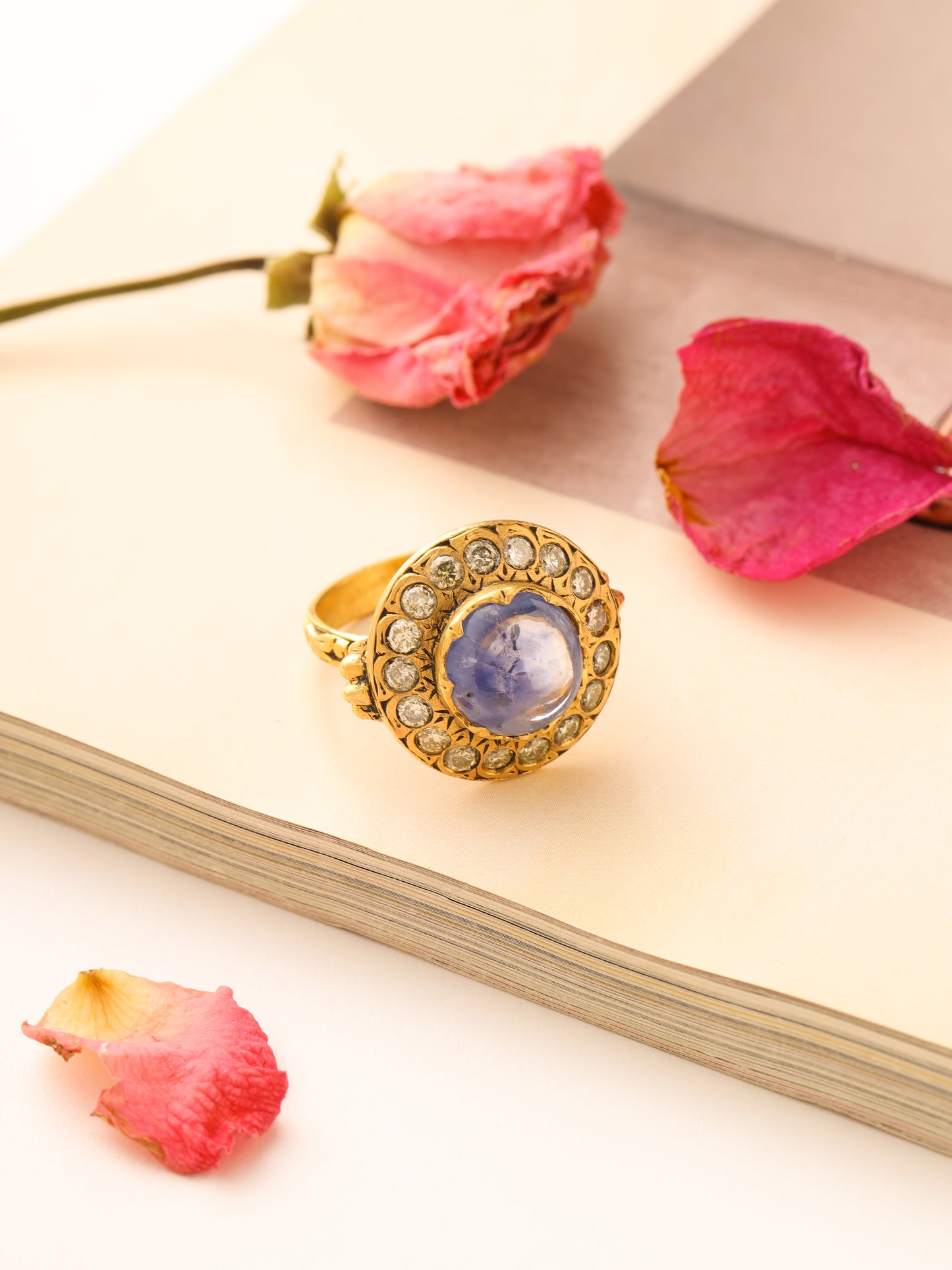 The Vintage Tazanite & Diamond Ring