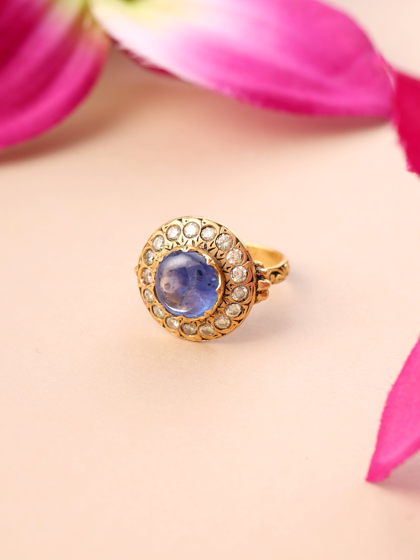 The Vintage Tazanite & Diamond Ring